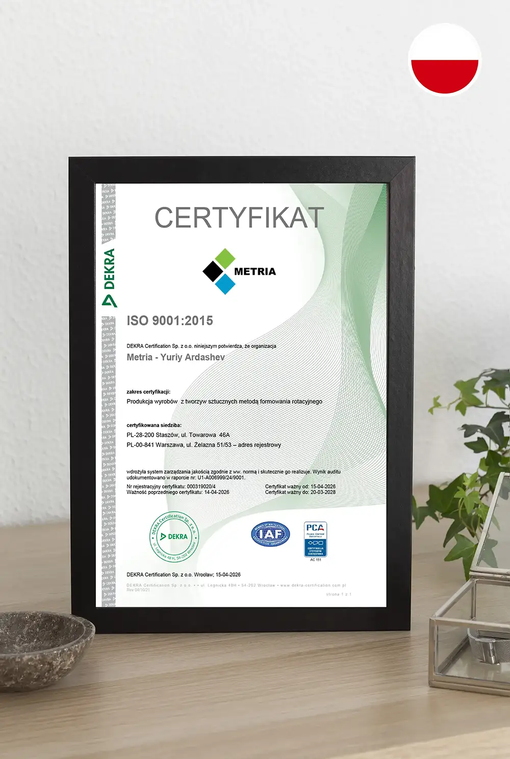 CERT_2026_PL_9001_METRIA_icon